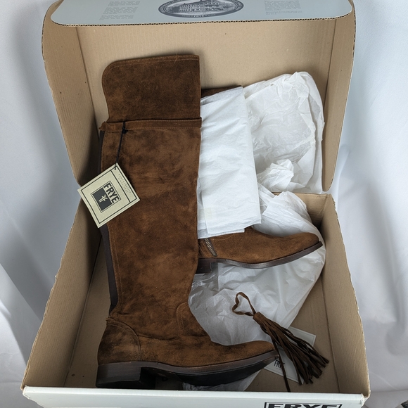 Frye Brown Suede Knee-High Boots NWB